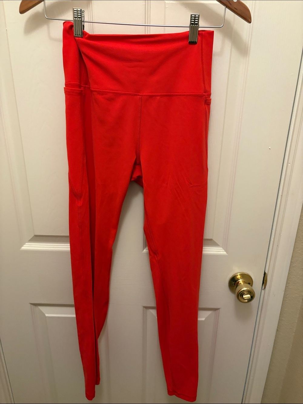 CRZ YOGA Bright Red High-Waist Leggings Size 8-10 A149